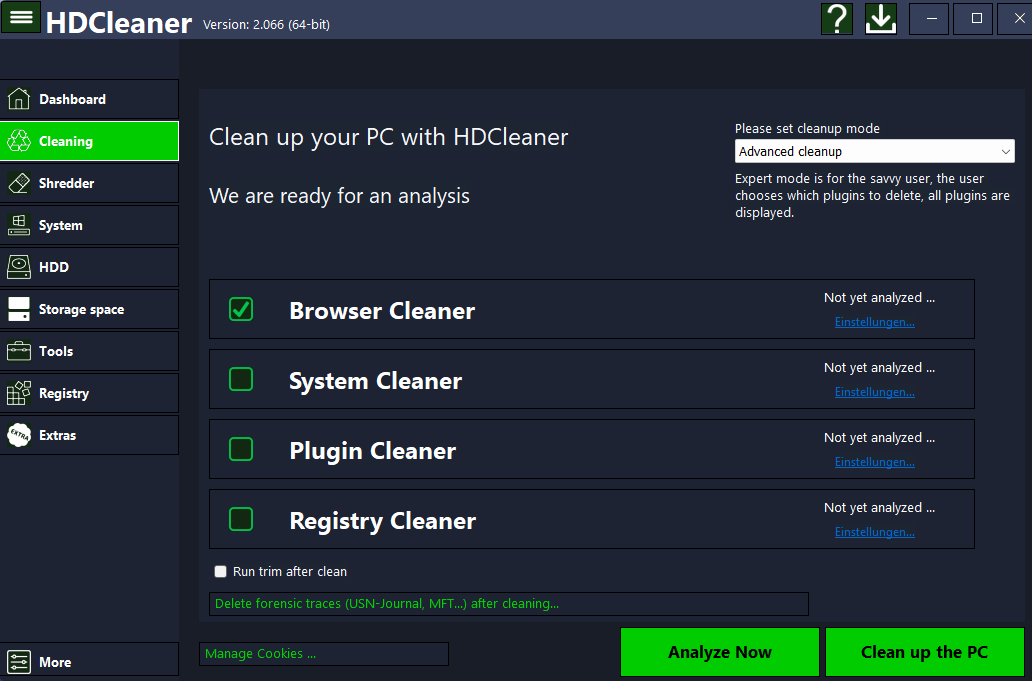 HDCleaner 2.051 free instal